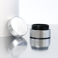 Nouvel Arrivage Pot en plastique PP argenté entièrement électroplaqué 5g pour emballage de gel UV, pot de vernis à ongles, emballage de gel constructeur pour ongles OEM/ODM