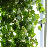 Guirlande de lierre artificiel réaliste en soie verte, plante rampante pour décoration murale, salon, bureau, séparation de pièce, table basse
