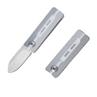 Couteau de poche pliant en alliage d'aluminium, acier de qualité industrielle OEM, garantie 1 an, petit outil EDC portable, déballage des colis, camping