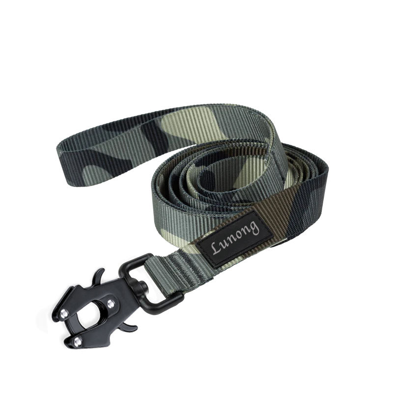 Personalized Deluxe Dog Collar And Leash Set Simple Design High Quality Nylon Print Pet Supplies Set