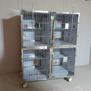 Jaula para perros de acero inoxidable 304 reutilizable de alta calidad para uso veterinario y perros de cuidado de crianza (cuatro jaulas) - Product Image 1
