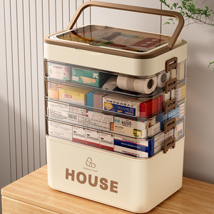 Caja de Almacenamiento de Gran Capacidad de 6 Capas, Material Grueso de Grado Alimenticio, Sellada, Impermeable, Organizador de Medicamentos para el <span class=keywords><strong>Hogar</strong></span> - Product Image 2