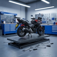 Cric à ciseaux manuel pour moto, support de levage de moto à manivelle
