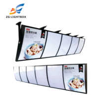 Panneau de menu LED magnétique personnalisé, cadre en aluminium, haute luminosité, boîte à lumière durable pour affiches, comptoir de café, restaurant, suspendu A4