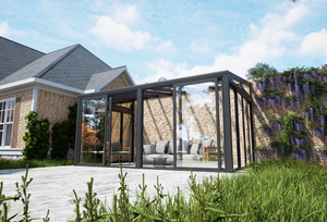 Pérgola de Techo con Aspersores de Aluminio Motorizados, Pérgola de Jardín con Protección Solar, Pérgola de Techo con Revestimiento de Aluminio Impermeable para Exteriores - Product Image 4