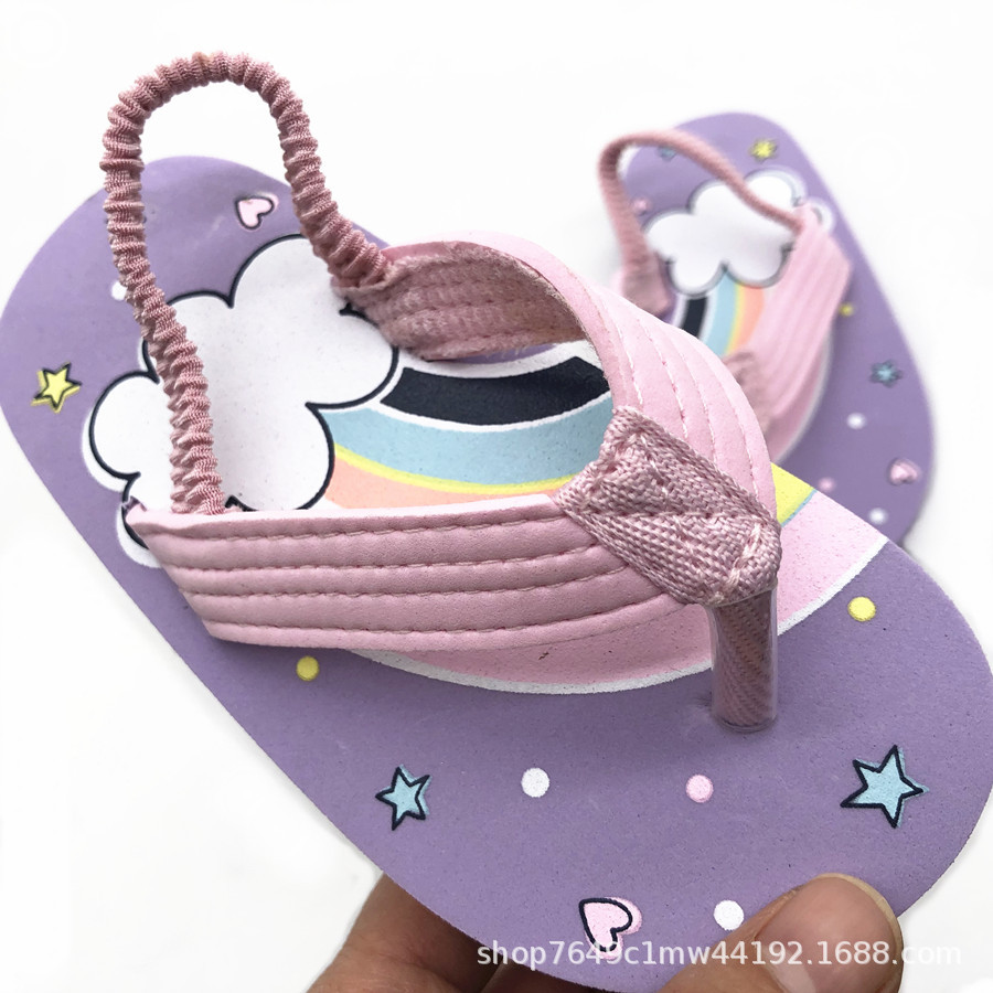 Toddler Kids Girls Boys Flip Flops Summer Children Flip Flops with Back Strap Slippers