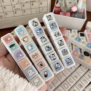 แสตมป์น่ารักสไตล์ญี่ปุ่น DIY สำหรับตกแต่งสมุดแพลนเนอร์และสมุดบันทึก ชุดแสตมป์พลาสติกสำหรับบันทึกกิจกรรมต่างๆ - Product Image 2