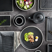 Assiette ronde japonaise en céramique de ml, vaisselle, couleur dos mat