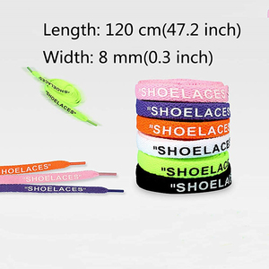 Cordones Planos de Alta Calidad para Jor-dans 1, Cordones Blancos OW para Ni-ke SB Dunks Low AF, Cordones con Texto Impreso - Product Image 2