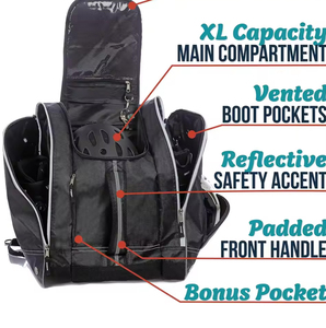 Sac à bottes <span class=keywords><strong>de</strong></span> <span class=keywords><strong>ski</strong></span> pour hommes, bagage <span class=keywords><strong>de</strong></span> <span class=keywords><strong>voyage</strong></span> pour <span class=keywords><strong>ski</strong></span>/snowboard, fermeture éclair, sac <span class=keywords><strong>de</strong></span> rangement pour équipement et chaussures, sacs à dos - Product Image 5