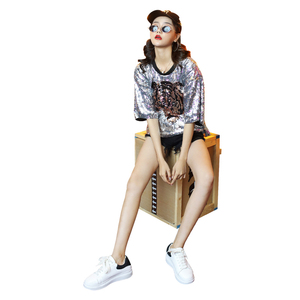 Maglietta <span class=keywords><strong>con</strong></span> <span class=keywords><strong>paillettes</strong></span> larghe per ragazze <span class=keywords><strong>con</strong></span> tigre - Product Image 6