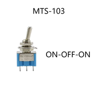 Mini-interrupteurs DIP MTS-102 3 broches ON-OFF-ON 6A 125V 3A250VAC – Produit de qualité supérieure