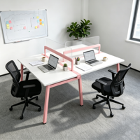 Bureau de travail moderne au design épuré avec plateau en MFC, tiroirs et cloison d'intimité pour ordinateur et table d'étude