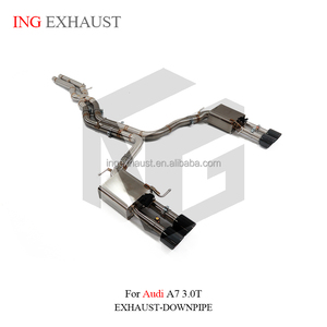 Venta Directa de Fábrica <span class=keywords><strong>ING</strong></span> para Audi A7 C8 3.0T, Silenciador Catback de Acero Inoxidable con Válvula, Tubos de Escape de Alto Rendimiento - Product Image 3