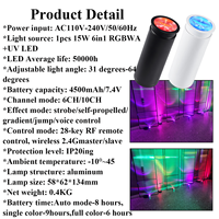 Projecteurs LED RGBWA UV 6-en-1 avec télécommande sans fil, canons DMX512, projecteurs PAR à batterie, éclairage d'ambiance pour mariages et DJ