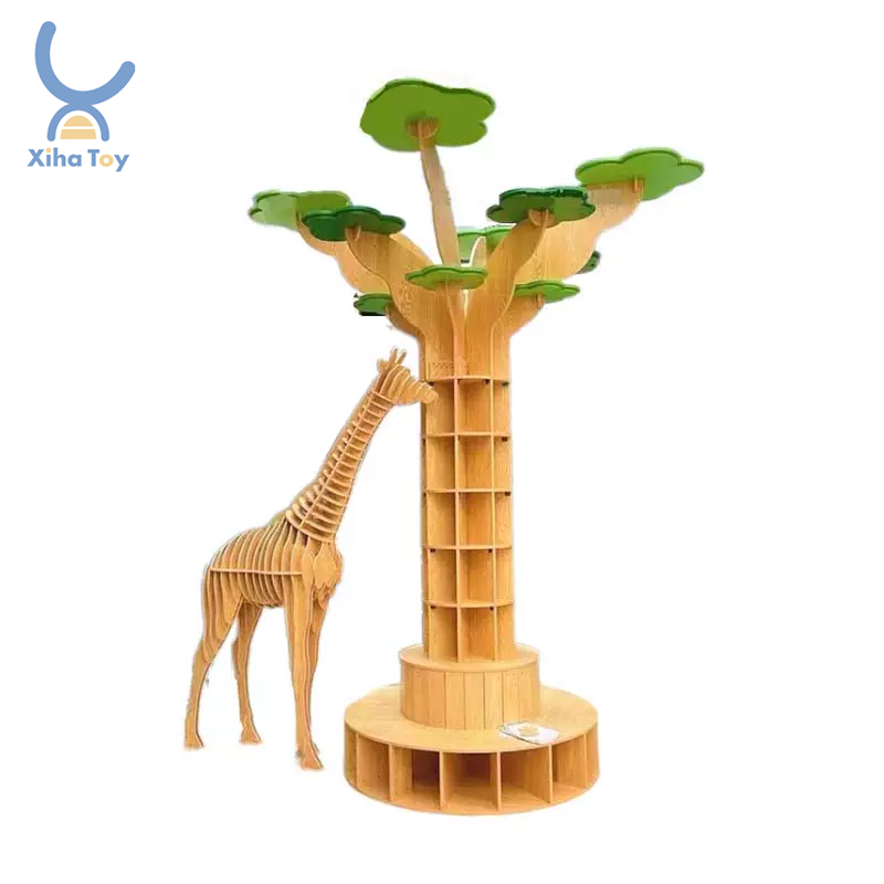 Детская библиотека XIHA, мебель для детского сада, обучающее дерево, книжная полка для ухода за детьми, Детские полки, угловая комната для чтения