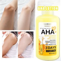 AHA Bodylotion 500ml Fruitzuur Bodycrème Hydraterende Huidverhelderende Crème met Vitamine C en E voor Dagelijks Gebruik