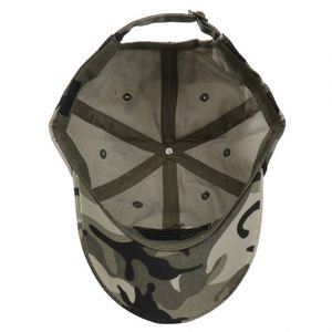 Casquette de baseball tactique en coton brodé à 6 panneaux vert jungle, ajustable, pour sports nautiques et course à pied, vente en gros - Product Image 4