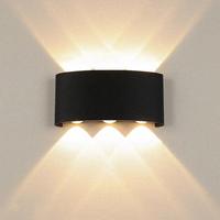Lampe murale extérieure pour jardin, IP65, étanche, anti-rouille, boîtier en aluminium, LED SMD haute luminosité, 3000K blanc chaud, économie d'énergie