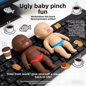 [Envío Inmediato] Muñeca Natasha Roja y Negra, Juguete Antiestrés de Música con Sonido al Apretar, Material PU, para Edades de 5 a 14 Años - Product Image 2