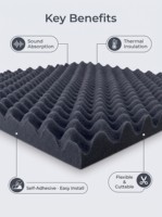 Mousse insonorisante pour voiture 18 mm, auto-adhésive, en mousse à mémoire de forme acoustique, isolation phonique, support de gros OEM
