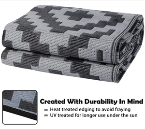 Alfombra de Camping Impermeable para Interiores y Exteriores, Material de Polipropileno Antideslizante, Resistente a las Manchas, Apta para Mascotas, Lavable, Moderna y de Bajo Precio - Product Image 3