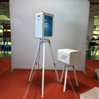 Nouvelle cabine photo rétro en bois avec support d'imprimante, compatible avec DNP DS620 & RX1, prend en charge l'iPad et les appareils photo reflex numériques