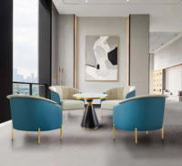 Fauteuil d'appoint de bureau capitonné élégant, mobilier de salon professionnel adapté à la réception de bureau et aux salons de thé