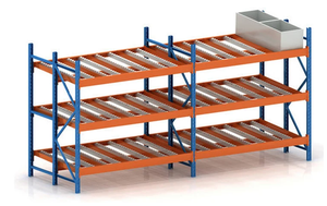 Sistema de Estanterías de Flujo de Cartones, Estanterías Industriales Deslizantes con Rodillos, Estanterías de Almacenamiento de Acero con Gravedad FIFO - Product Image 2