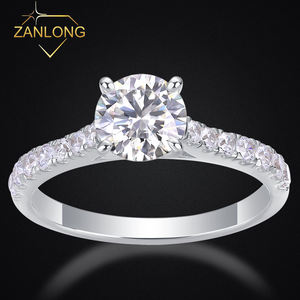 แหวนแต่งงานเงินแท้ 925 ประดับเพชรซิร์โคเนียและมอยส์ซาไนต์ รุ่น Zanlong 12938 สำหรับผู้หญิง บริการดรอปชิปปิ้ง - Product Image 1