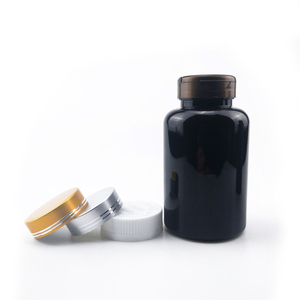 Botellas PET Negras de 200 ml, Color Personalizado, Tapa Abatible, Envase para Píldoras, Cápsulas, Medicamentos y Productos de Salud, OEM/ODM - Product Image 2