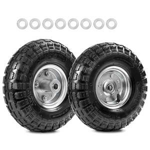 Bonne qualité 10 pouces pneus et roues 4.10/3.50-4 pour camion à main brouette gorille chariot jardin chariot chariot chariot utilitaire chariot - Product Image 5