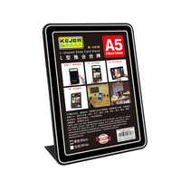 Kejea Durable L Shape Slide Card Holder Price Holder Sign A5 Plexiglass Card Stand