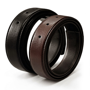 Sangle de ceinture de remplacement en cuir de vachette véritable, plate, 30 mm, 5 trous, fabriquée en Corée, pour boucle automatique à cliquet (sans boucle) - Product Image 4