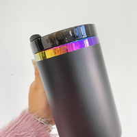 USA RTS 40oz grande capacité arc-en-ciel plaqué isolation sous vide gobelet voyage en plein air sport bouteille d'eau tasses pour Laser holographique