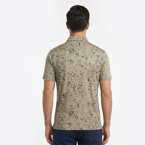 Polo da Uomo Personalizzata con Logo, Stampa a Schizzi su Tutta la Superficie, Elasticizzata in 4 Direzioni, Morbida e Traspirante, Manica Corta, Abbigliamento da Golf ad Alte Prestazioni - Product Image 2