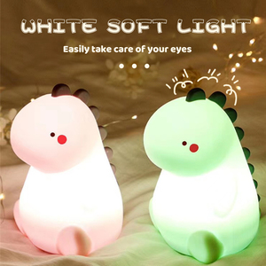 स्पर्श नियंत्रण जानवरों के साथ आधुनिक रिचार्जेबल रात प्रकाश स्पर्श नियंत्रण जानवरों के साथ डायनासोर सिलिकॉन बेडसाइड लैंप गर्म सफेद बच्चों का जन्मदिन उपहार - Product Image 6