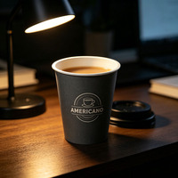 Gobelet en papier jetable à paroi simple, diamètre 90 mm, qualité alimentaire, pour boissons chaudes (café, lait, thé), vente en gros, logo personnalisé