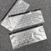 Personnalisez votre logo, impression intégrale sur pochette de rangement pour cosmétiques et bijoux en PVC transparent de luxe, fermeture à glissière, petit emballage en plastique