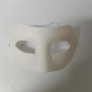 Masque de fête en pâte de papier, masque vénitien pour Halloween, pâte de papier recyclée, couleur blanche, sans peinture