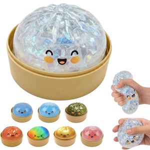 En stock: Bolas antiestrés gigantes blandas con forma de dumpling, juguete sensorial fidget para alivio del estrés, juguete sorpresa en bolsa ciega para apretar - Product Image 1