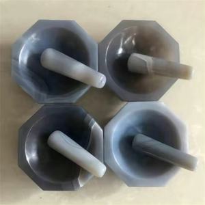 Hoge Hardheid Natuurlijke Agaat Topdiameter 60-150Mm Mortel Met Stamper Voor Laboratoriumtests - Product Image 3