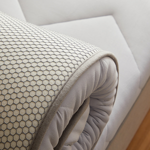 2021 mới chống Mite thân thiện với da Nệm cao su không thấm nước nệm bảo vệ 5.5cm trắng và xám dễ dàng lưu trữ nệm - Product Image 5