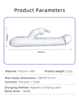 Juguete Sexual de Silicona, Vibrador con Rotación y Propulsión, Estimulación del Punto G y del Punto C, Resistente al Agua IPX6, 10 Frecuencias, Ecológico