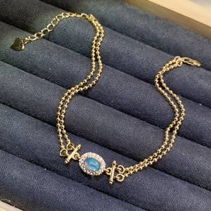 Bracciale di lusso Vintage 925 in argento Sterling naturale opale Design regalo perfetto per le donne - Product Image 6