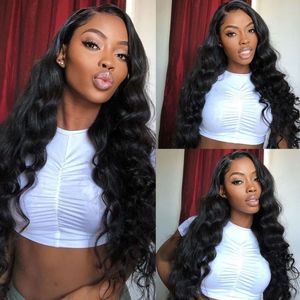 Rambut Manusia Brasil Mentah 100% Asli Dengan Lace Closure Double Weft Full Cuticle Aligned Hair Bundles Dengan Lace Frontal Loose Wave - Product Image 5