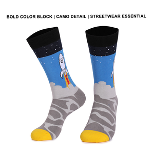 Calcetines Divertidos de Algodón Peinado para Hombre y Mujer, con Dibujos Animados Espaciales, sin Costuras <span class=keywords><strong>en</strong></span> <span class=keywords><strong>la</strong></span> Puntera, para Regalo Divertido - Product Image 3