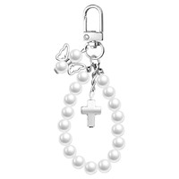Faveurs de mariage pour invités : Porte-clés ange en perles avec cartes de remerciement, sacs en organza, cadeaux et décorations pour fête prénuptiale