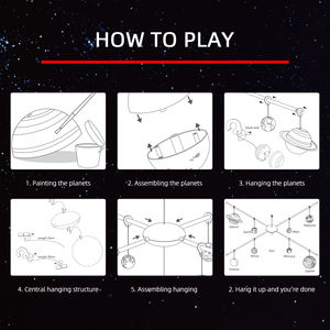 PianoPotato sıcak satmak DIY buhar araya gezegen oyuncaklar çocuklar eğitim güneş sistemi gezegen eğitici oyuncaklar çocuklar için - Product Image 5
