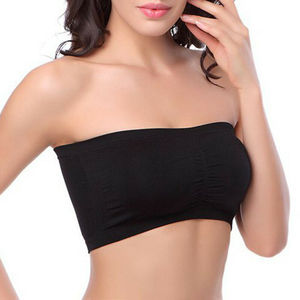 Top de tubo sin tirantes con relleno extraíble de una pieza para mujer, estilo indio, sexy, de nailon - Product Image 5